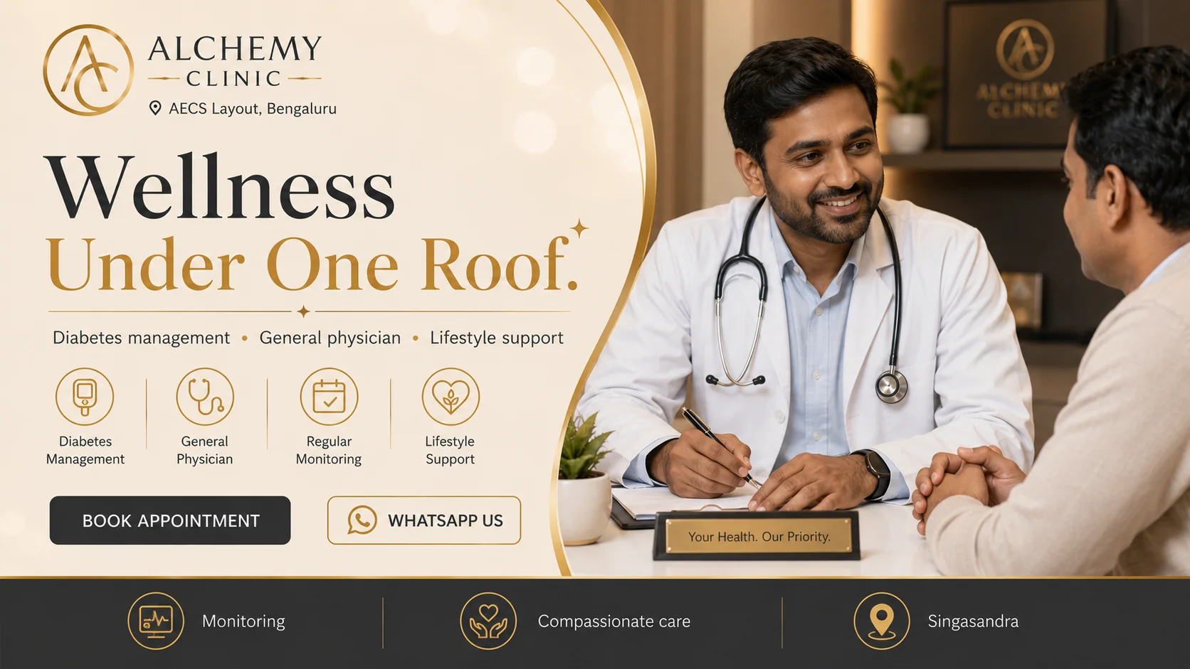Diabetology and general physician consultation at Alchemy Clinic, Bangalore