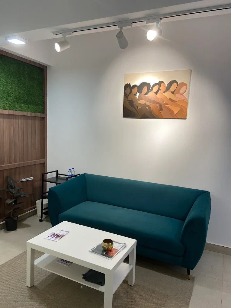Waiting lounge at Alchemy Clinic, Bangalore
